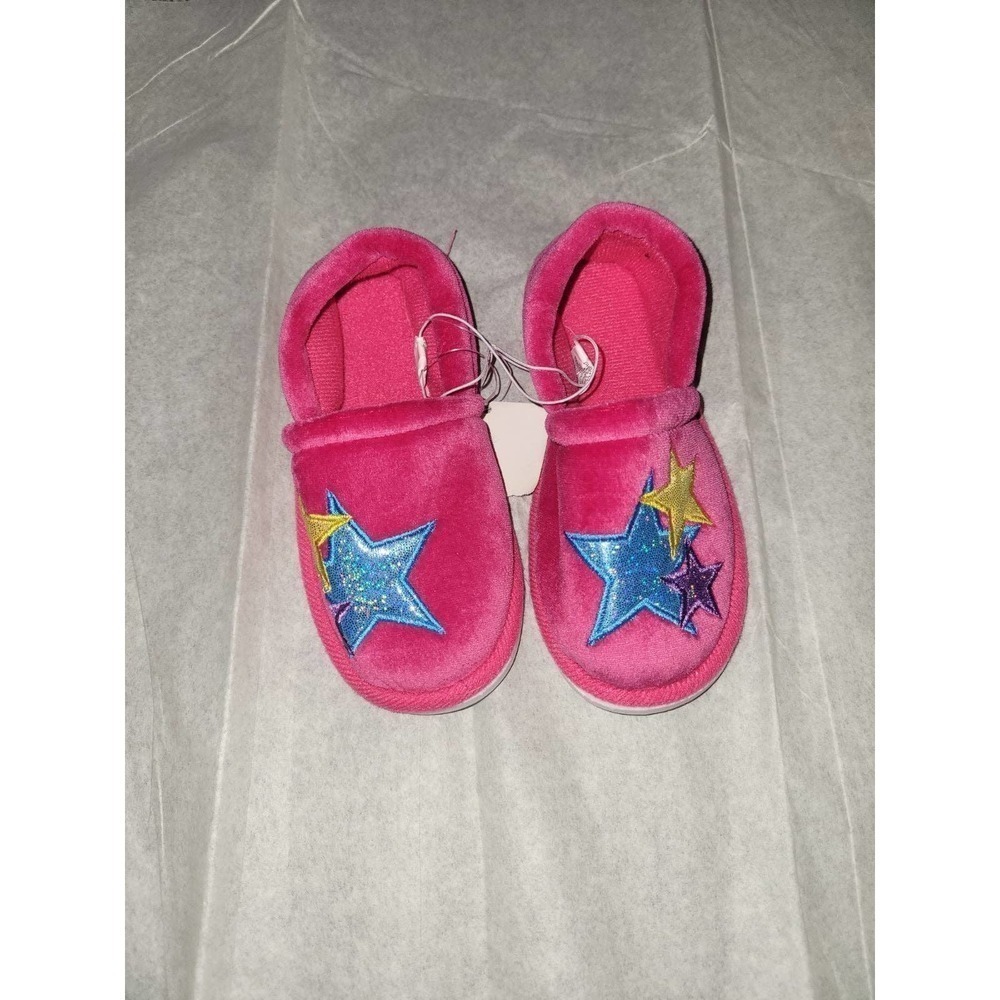 Baby girl slippers small 11-12 Pink With Stars